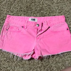 Pink Jean Shorts